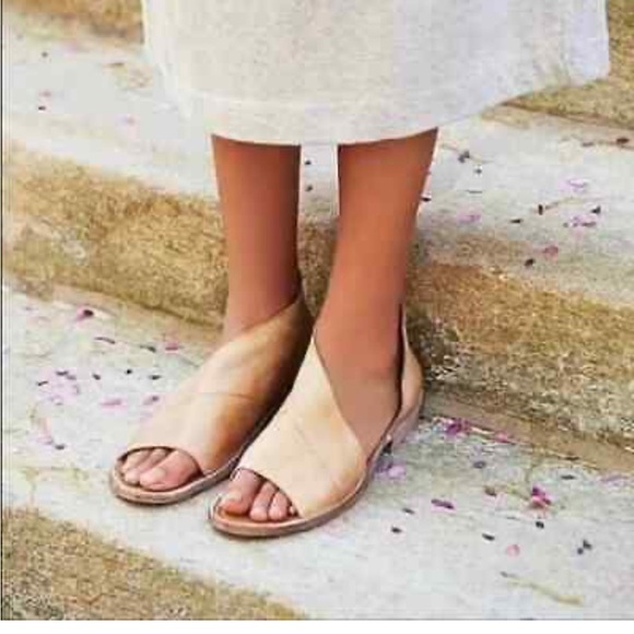 Free People Monte Blanc Sandal, light tan/sand color size 7.5 or 38 - Picture 1 of 9
